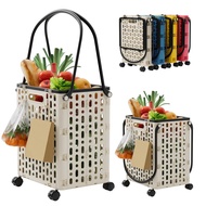 Trolley Small Trolley Wholesale Shopping Cart Foldable Cross-Border Express Household Grocery Shoppi