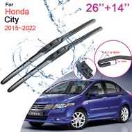 Car Front Windshield Wiper Blades for Honda City 2015 2016 2017 2018 2019~2022 Model Frameless Rubbe