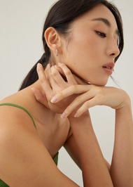 Silver Slim Twist Hoop Earrings