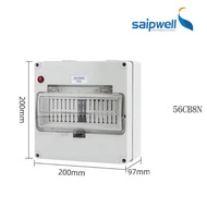 Spwell 56CB8N Waterproof Distribution Box 8 Loop Circuit Breaker Hollow Open Waterproof Box SPS-8way