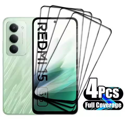 4-1Pcs Glass For Redmi 15 Tempered Glass For Xiaomi Redmi 15 Screen Protector Screen Glass HD Protec