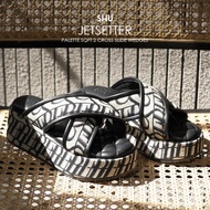 SHU JETSETTER PALETTE SOFT 2" CROSS SLIDE WEDGES BEIGE