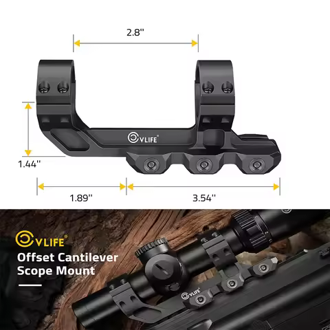 CVLIFE Scope Mount Riflescope 30mm Tube Optics Mounts Dual Offset Cantilever Rings Long-Range Scopes