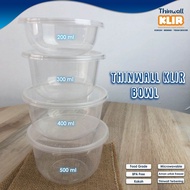 Thinwall BULAT 300ml + tutup cup puding pudding / BOWL mangkok plastik 300 ml  [25 pcs]