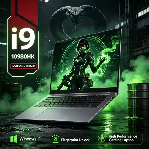 15.6 Inch FHD 1080P IPS Ultra Thin Slim Gaming Laptop Intel Core i9-10980HK 32GB RAM 2TB Windows 11 