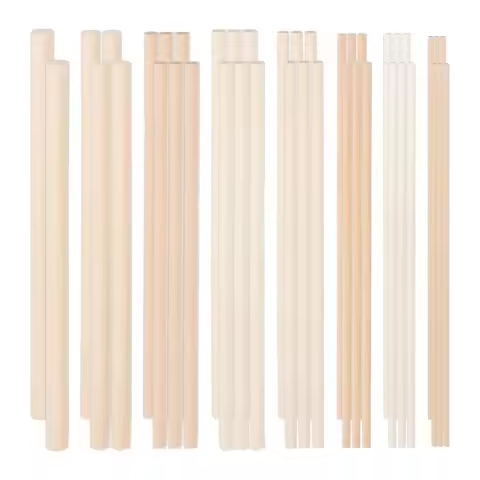 T84C-42Pieces Wooden Dowels Various Sizes Round Dowel Rods Beech Wood Sticks Kit Unfinished Wooden H