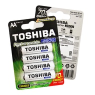 【TOSHIBA 東芝】3號低自放電鎳氫充電電池2600mAh(4顆入)送電池盒