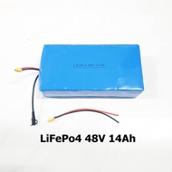 แบตเตอรี่ 48V 14Ah ลิเธียมฟอตเฟต LiFePo4 มีวงจรป้องกัน BMS+ที่ชาร์จ