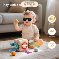 [Loviver] Baby Tissue Box Toy Early Learning Toy for Baby 6 Months and up Toddlers