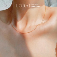 Dây Chuyền Bạc Ý S925 Mạ Vàng 24K LORA CARA Thanh Lịch Thời Trang