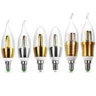 Energy-Saving Pull Tail Bulb E27E14 Gypsophila LED Candle Light White Warm Light Crystal Point Bulb