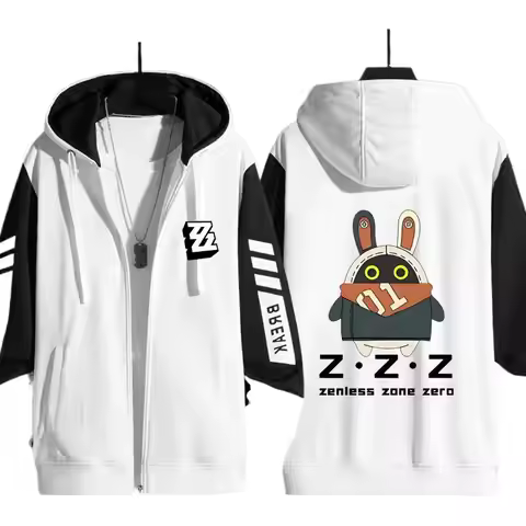 Zenless Zone Zero Belle Hoodie Men Women Zip Up Hooded Belle Zipper Jacket Unisex Coat Z Z Z Ellen J