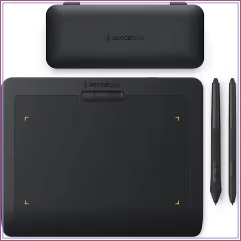 Portable Wireless Drawing Tablet, 8192 Levels Pressure, 2 Stylus Pens, 16:9 Aspect Ratio, for Win/Ma