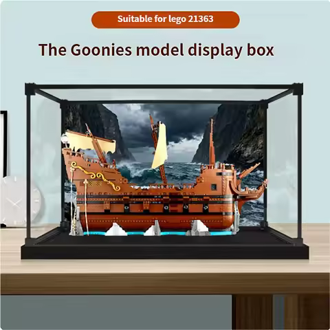 Acrylic Box for Lego 21363 The Goonies Pirate Ship Model, Transparent Dustproof Display Box,Display 