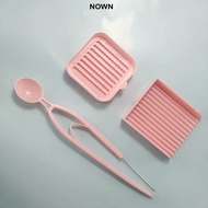 WUXIA Fuse Bead Single Needle Tweezer, Stainless Steel DIY Handmade Fuse Beads Picking Tray Kit, 2.6