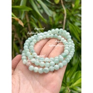 Jadite Blue Pearl Necklace, size 7,5mm, standard product, 10A svip flying flower