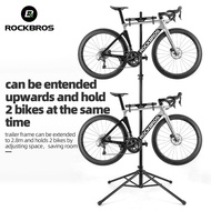 ROCKBROS Bicycle Repair Stand Extended Aluminum Alloy Adjustable Cycling Parking Stand Anti-slip MTB Road Bike Display Rack Bike Accessories
