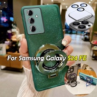 Casing For Samsung Galaxy S24 FE S24FE S23FE GalaxyS24FE S24 S23 Ultra Plus Square Plated Phone Case