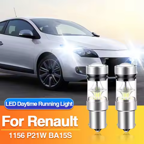 2×P21W 1156 LED Daytime Running Light BA15S Lamp for Renault Scenic 3/Laguna 3/Megane CC/Megane 3, C
