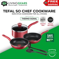 Tefal So Chef Set (6 Pcs/4 Pcs) Induction Cookware Set Deep Pan/Frypan/Wokpan (21cm/24cm/28cm/30cm/32cm)