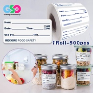 500pcs Food Label Waterproof Sticker Date Lizard Food Storage Label Date Label Contents