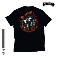 KANIGARA - Kaos Pandawa 5 wayang jawa / kaos javanese culture / WAYANG KULIT KATUN COMBED HITAM