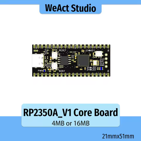 WeAct RP2350A_V10 All Pin Out Raspberry Pi RP2350 RISC-V Hazard3 520KByte SRAM 4/16MByte QSPI Flash