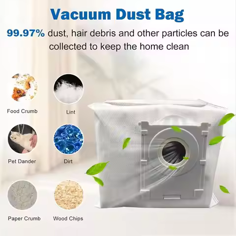 (A25M) 10PCS Dust Bag Hepa Filter for Ecovacs Deebot X11 Pro Omni/ X11 Pro/ X11 Robot Vacuum Cleaner