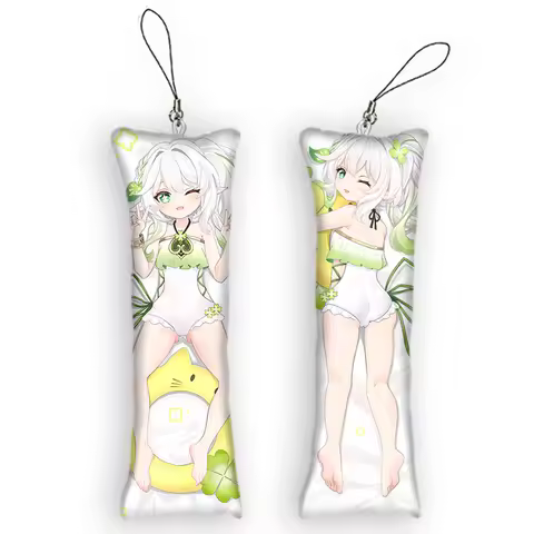 Genshin Impact Nahida Theme Character Cosplay Mini Dakimakura Keychain Anime Double-Sided Print Smal
