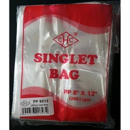 CLEAR PLASTIC BAG TRANSPARENT (PLASTIK SIAM) 8 x 12