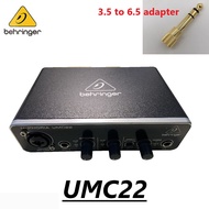COD ✽┋♤Promotion BEHRINGER UMC22 UM2 Microphone Amplifier Live Recording External Sound Card USB Audio