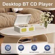 Retro CD Player Bluetooth Speaker Turntable Speaker Bluetooth 5.4 Wireless CD Player 3.5mm AUX Deskt