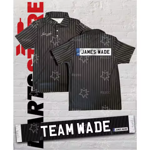 James Wade Official Dart Shirt Darts jersey 3d Printing Sports Dry Quickly Men's T-Shirt Children's 