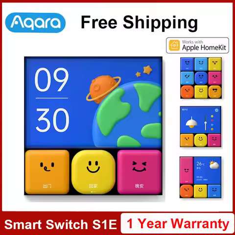 2023 Aqara Smart Switch S1E Touch Control 4 Full LED Timer Calendar Power Statistics Scene Setting R