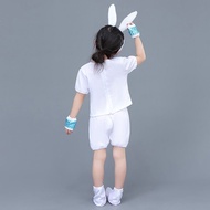 Children Bunny Costume Children Bunny Good Animal Costume Little White Rabbit Carrot Dance Costume