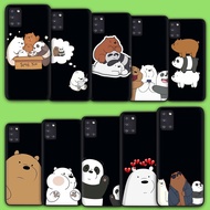 Soft Silicone Painted Print Case for Samsung M20 M30 A40S M30S M21 M31 M51 E66S12 We bare bears Black Soft Phone Case