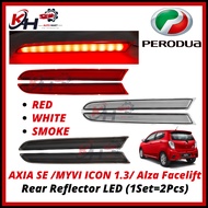 4in1💎DYNAMIC Running PERODUA MYVI ICON1.3 /ALZA FL /AXIA SE YCL-395 Rear Bumper Reflector LED RED SMOKE ALBINO Light PNP