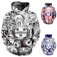 Unisex Ahegao hoodie hentai anime sweatshirt pullover Women's & girls's long sleeve funny 3D printed