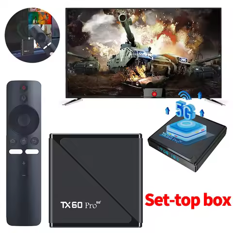 Android 24 TV Box 16GB 256GB Media Player 14K 2.4G/5G Dual WiFi Set Top Box with Remote Android Box