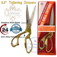 9.5” Stainless Steel Scissors Tailor Tailoring Gunting Tukang Jahit Fabric