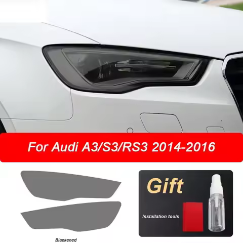For Audi A3 8V A4 B8 B9 A5 A6 C8 A7 A8 D4 TT E-tron R8 Car Headlights Tint Smoked Black Protective F