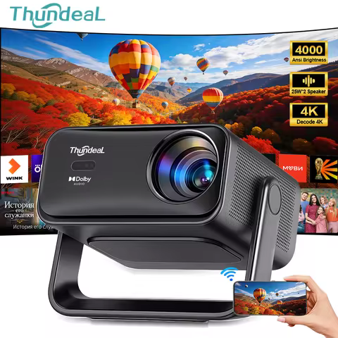 ThundeaL 4K Full HD 1080P Projector TD99W WiFi 3D 4K Video Movie Portable Beam Projector PK TD98 TD9