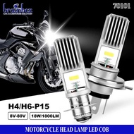 HIGH QUALITY Motorcycle LED Socket Light H6 H4 18Watt 1800LM LED COB