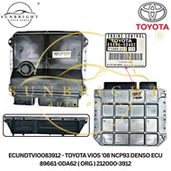 TOYOTA VIOS '08 NCP93 DENSO ECU 89661-0DA62 ( ORG ) 212000-3912