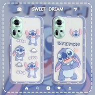 Phone Casing OPPO Reno11 Pro 5G Global Version 2024 Reno 11F New Fashion Cartoon Cute Stitch Transparent Soft Case Oppo Reno 11 F Reno11Pro Reno11F Shockproof Protection Cover