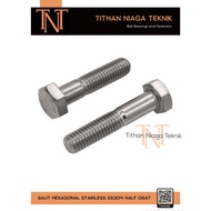 Bolt S/S 1/2 x 13G x 6 half