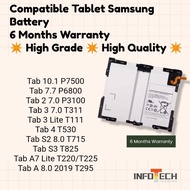 Replacement compatible battery Tablet Tab 2 3 4 A7 Lite T530 P3100 T311 T715 T111 T295 T825 P7500 T2