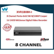 Dahua 8 Channel Penta-brid 5M-N/1080P Cooper 1U 1HDD WizSense Digital Video Recorder - XVR1B08H-I
