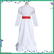 Annabelle Creation Halloween Horror Doll White Dress Cosplay Costume Fancy Dress