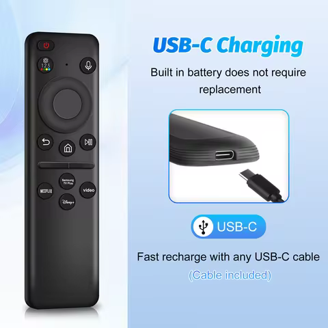 Remote Control Compatible with Samsung TV Neo QLED 8K/4K Crystal UHD QLED OLED Smart TV Charging Rep